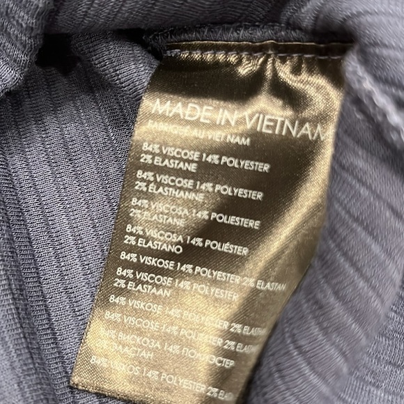 Club Monaco Meredy Ribbed Turtleneck Top | French Blue | XXS - Picture 8 of 11